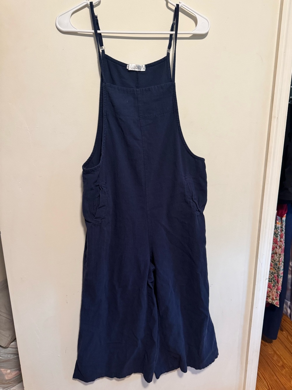 Casual Navy Wide-Leg Jumpsuit